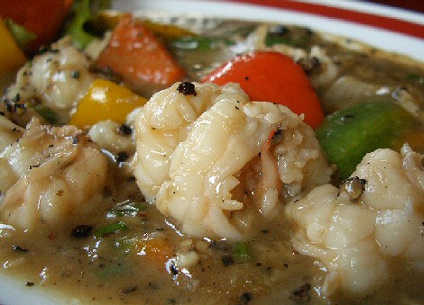 Hot pepper prawns